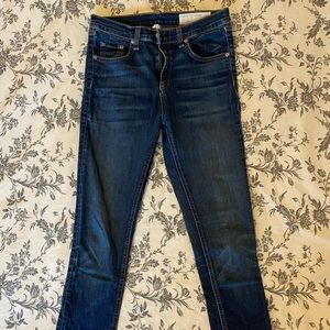 Rag and Bone 10 inch skinny dark wash jeans women’s size 27